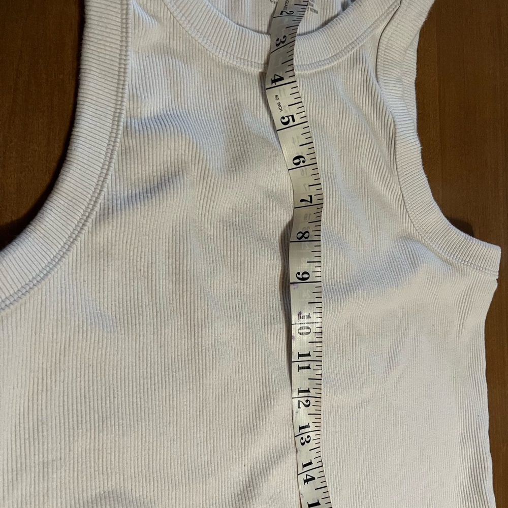 Aerie Free Spirit White Ribbed Knit Top